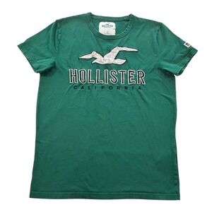 vtg y2k Hollister California T-shirt Kelly Green Men's Sz S 90's grunge preppy